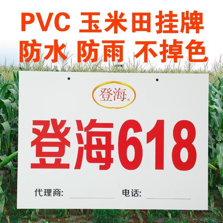 玉米田挂牌防水防晒挂牌PVC示范牌玉米种子牌玉米挂牌